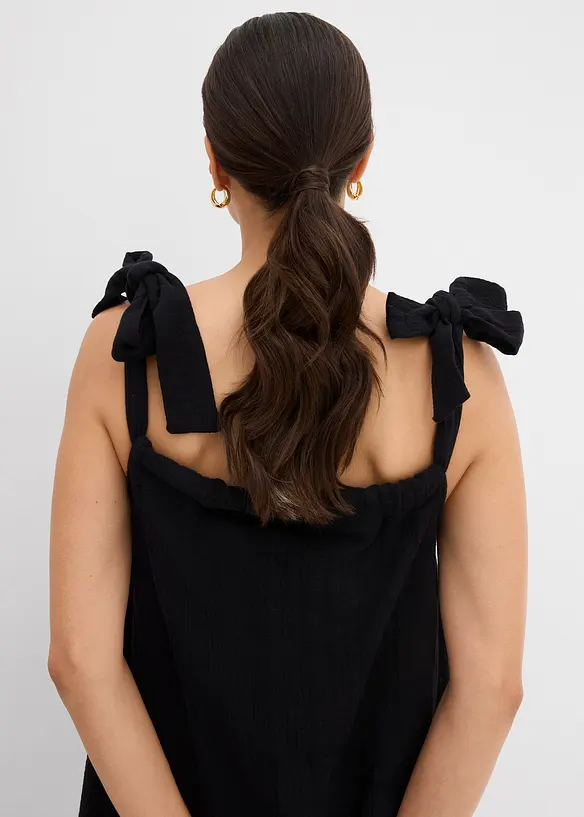 Robe &agrave; bretelles en gaze de coton douce, bonprix