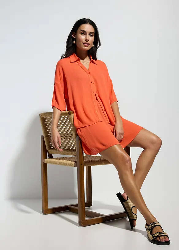 Chemisier court de plage en viscose fluide, bonprix