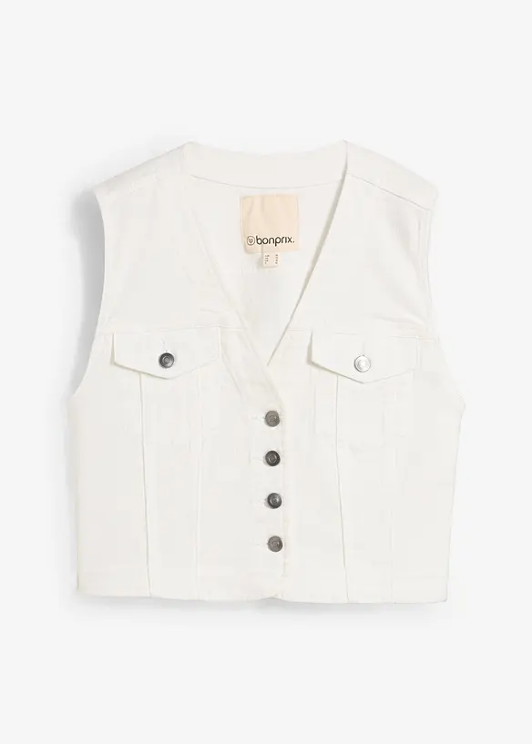 Gilet sans manches en jean extensible, bonprix