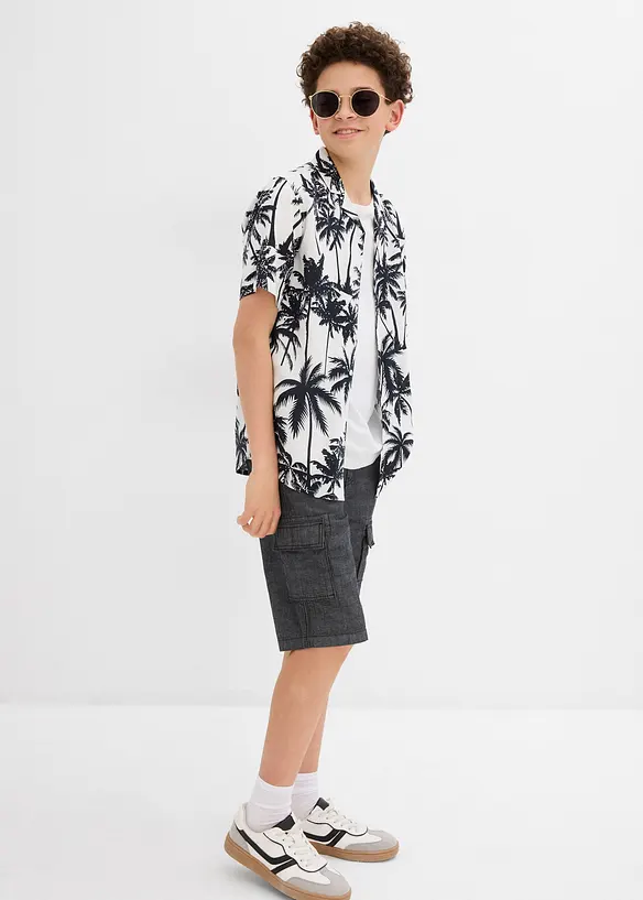 Chemise manches courtes en viscose douce, bonprix