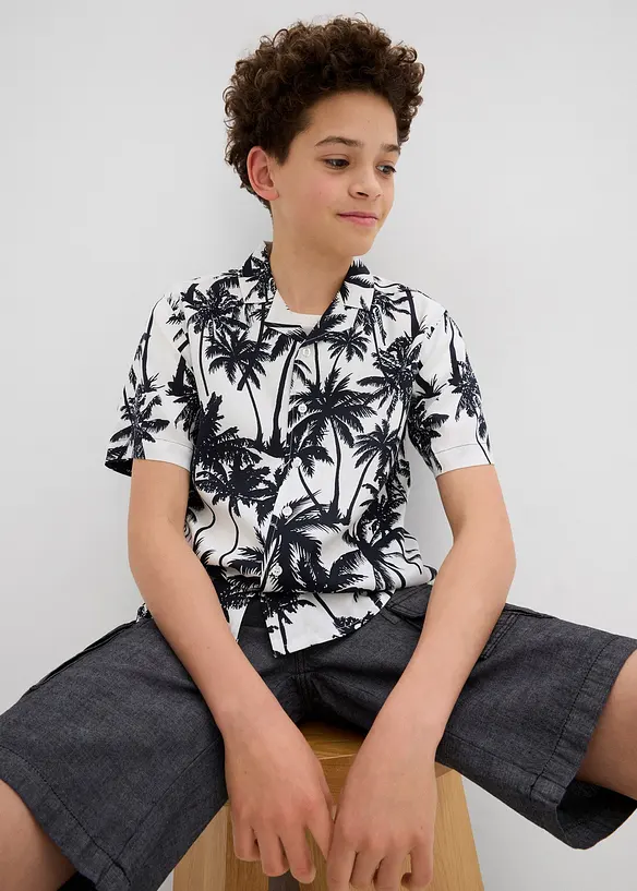 Chemise manches courtes en viscose douce, bonprix