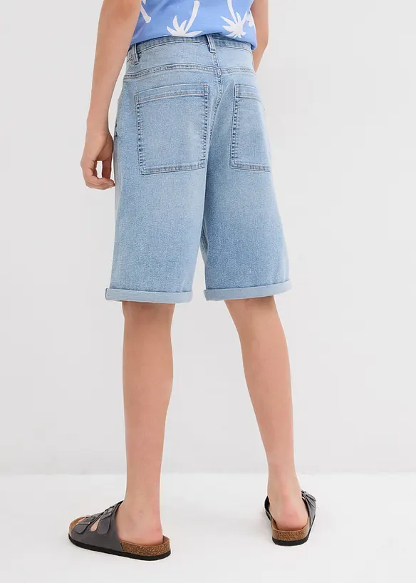 Short en jean extensible, loose, bonprix