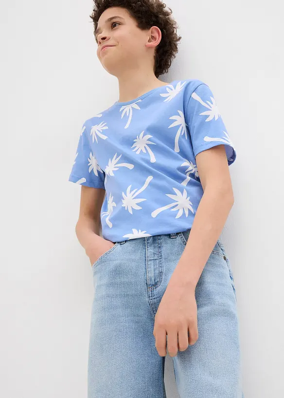 Short en jean extensible, loose, bonprix