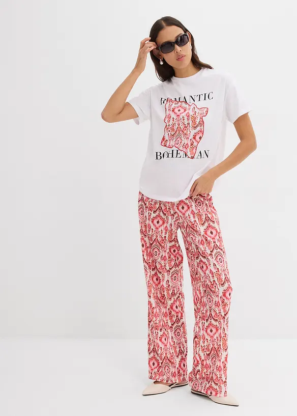 Pantalon jogger en crêpe texturé, bonprix