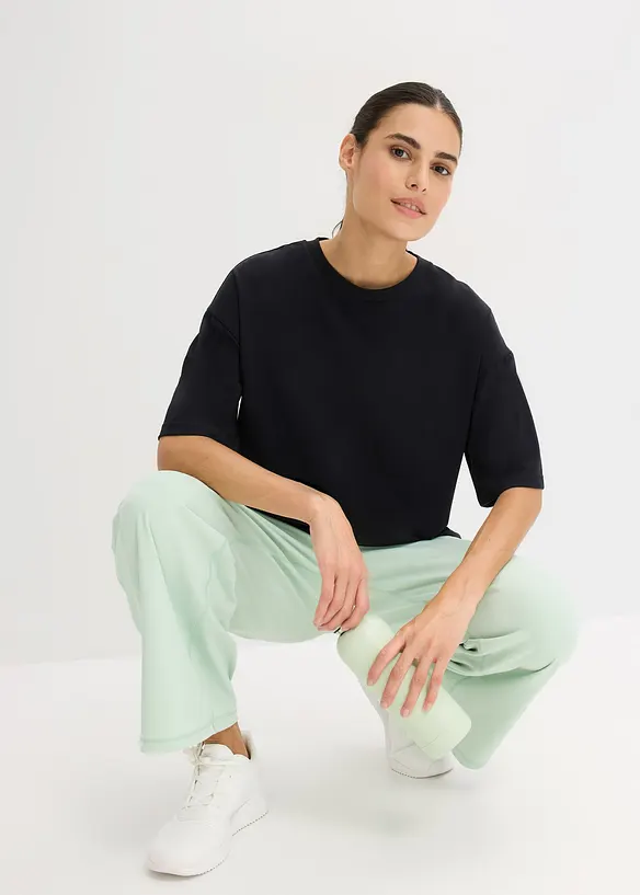 T-shirt de sport oversize avec coton, séchage rapide, bonprix