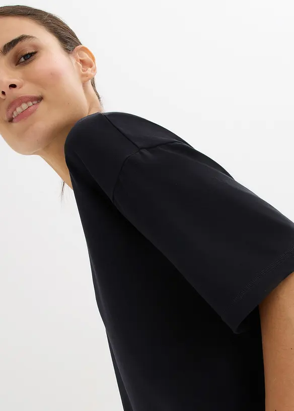 T-shirt de sport oversize avec coton, séchage rapide, bonprix