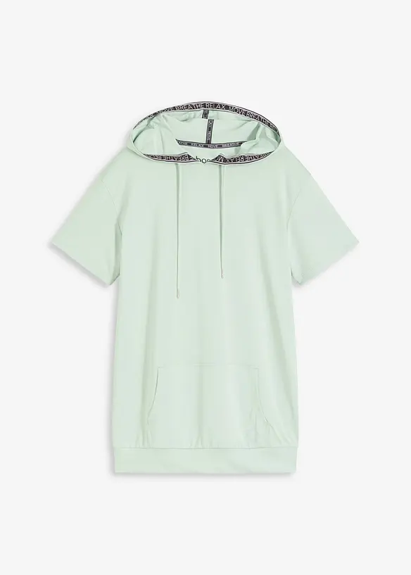 T-shirt de sport oversize avec capuche, séchage rapide, bonprix