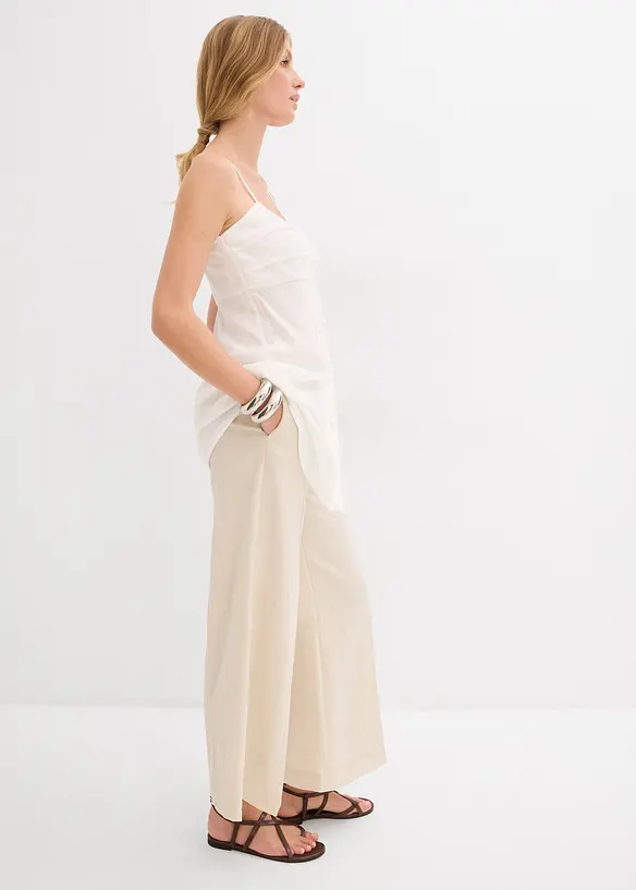 Longue blouse sans manches en viscose, bonprix