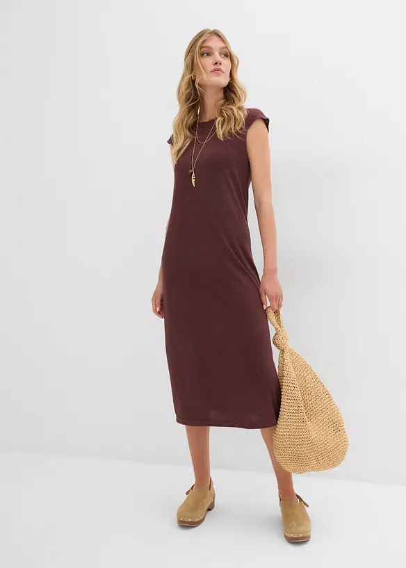 Robe midi aspect maille, bonprix