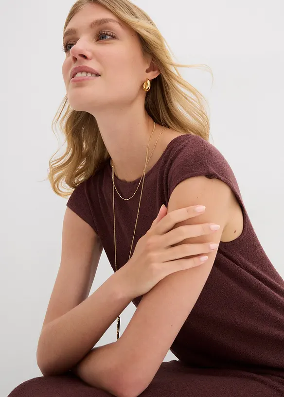 Robe midi aspect maille, bonprix