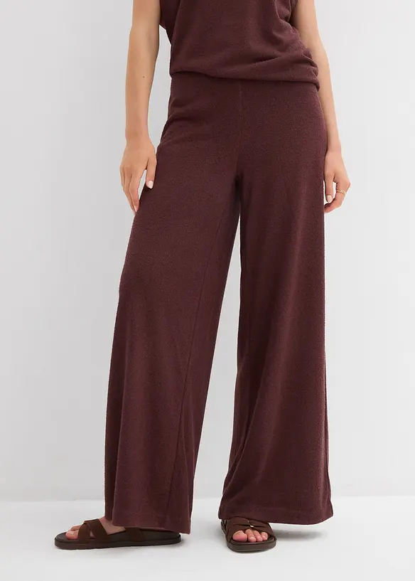 Pantalon palazzo aspect maille, bonprix