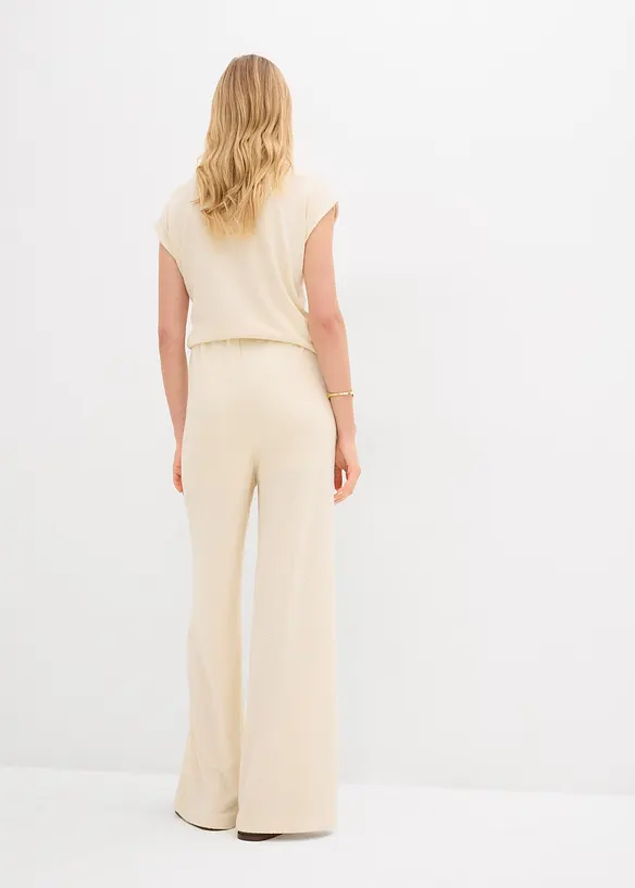 Pantalon palazzo aspect maille, bonprix