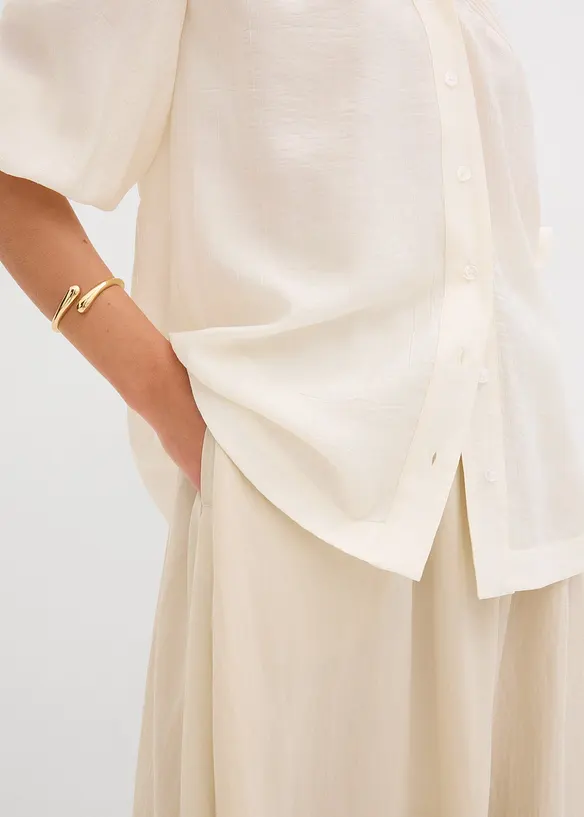 Chemisier oversize en viscose m&eacute;lang&eacute;e, bonprix