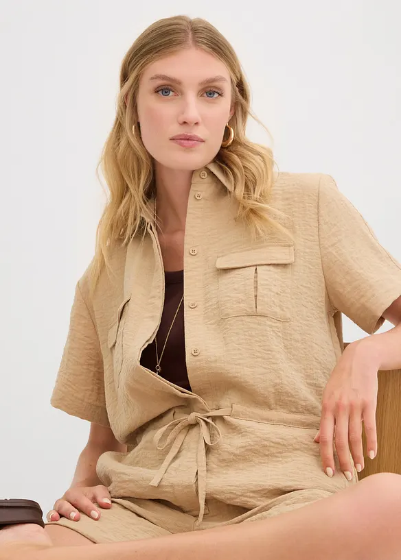 Combishort en viscose mélangée, bonprix