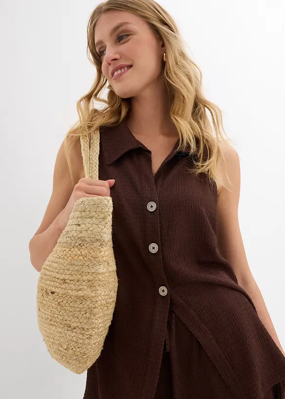 Top en crêpe texturé, bonprix