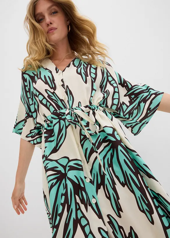 Robe courte en viscose fluide, manches kimono, bonprix