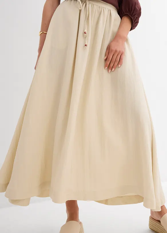 Jupe longue et évasée en Lyocell mélangé, bonprix