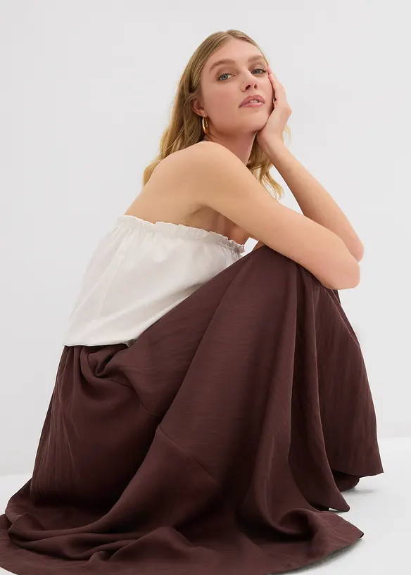 Jupe longue et évasée en Lyocell mélangé, bonprix