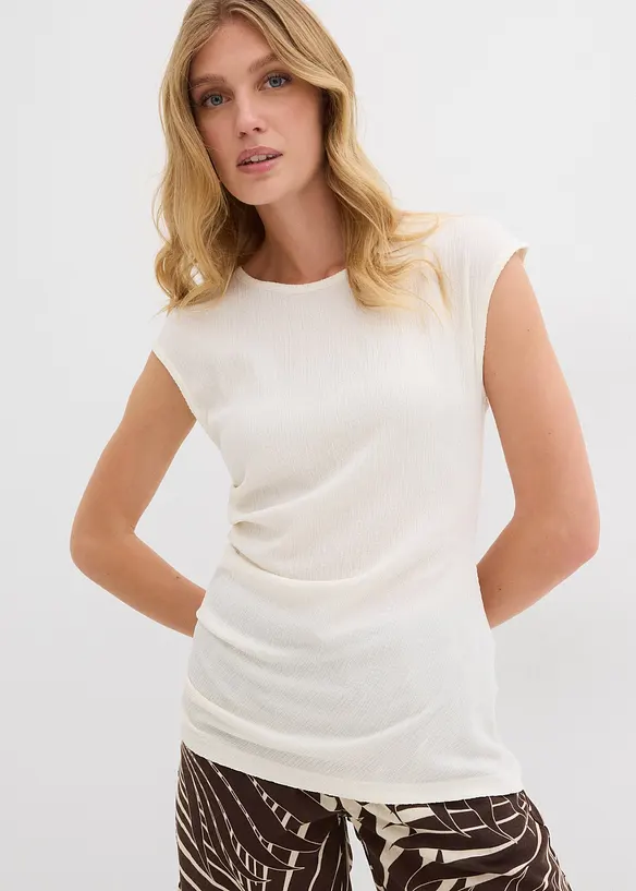 T-shirt en crêpe texturé, bonprix
