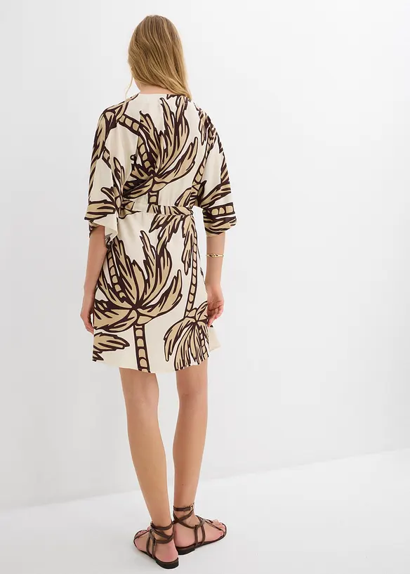 Robe courte en viscose fluide, manches kimono, bonprix