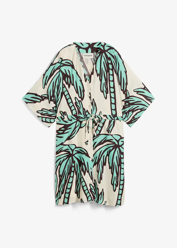 Robe courte en viscose fluide, manches kimono, bonprix