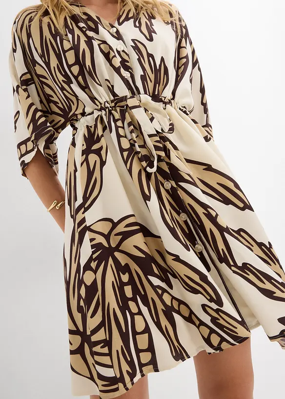 Robe courte en viscose fluide, manches kimono, bonprix