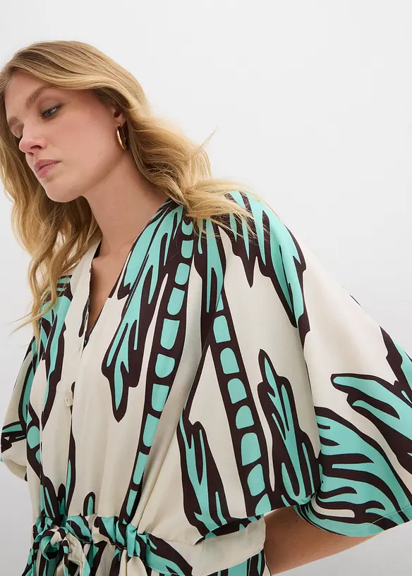 Robe courte en viscose fluide, manches kimono, bonprix