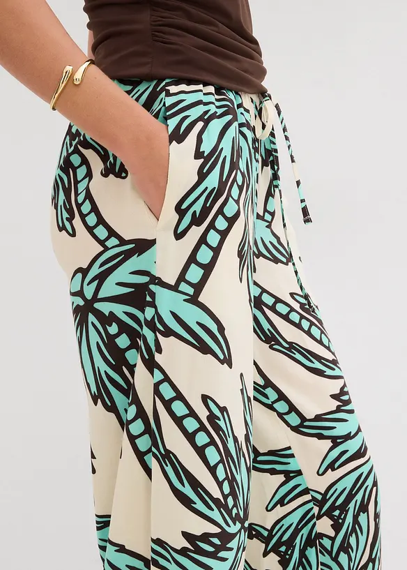 Pantalon large en viscose fluide, bonprix