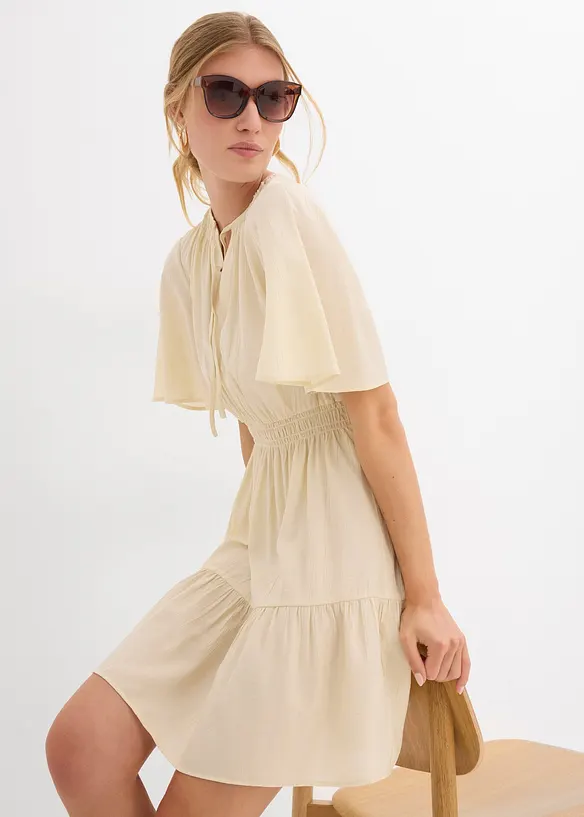 Robe courte et fluide en viscose mélangée, bonprix