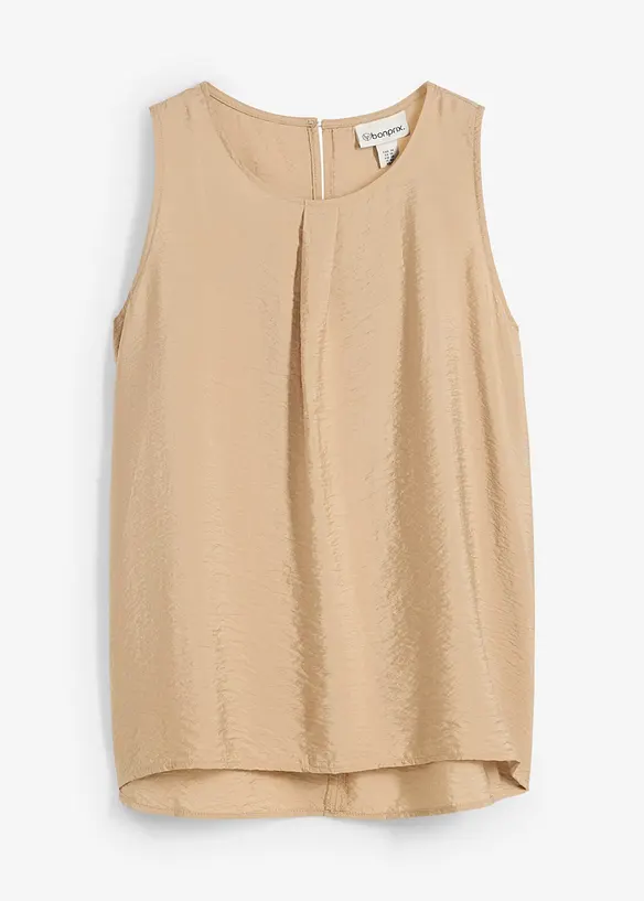 Top fluide sans manches en viscose mélangée, bonprix