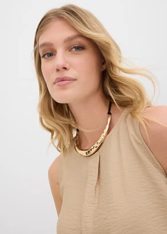 Top fluide sans manches en viscose mélangée, bonprix