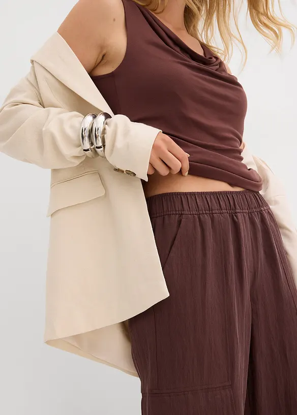 Pantalon cargo fluide en Lyocell mélangé, bonprix