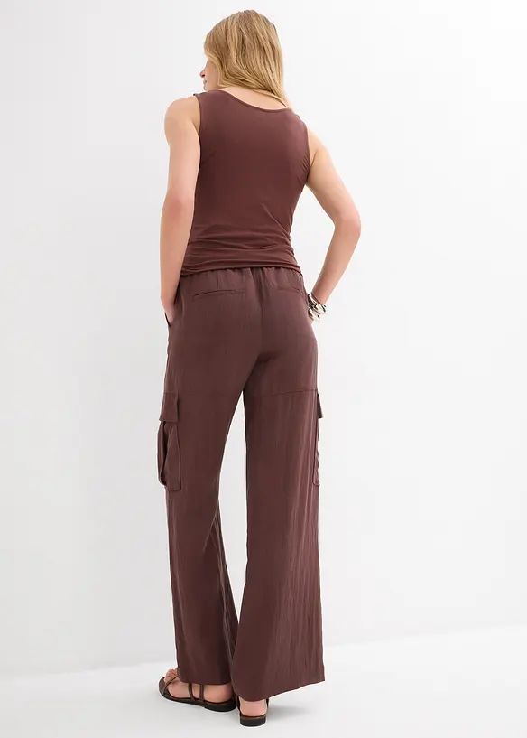 Pantalon cargo fluide en Lyocell mélangé, bonprix