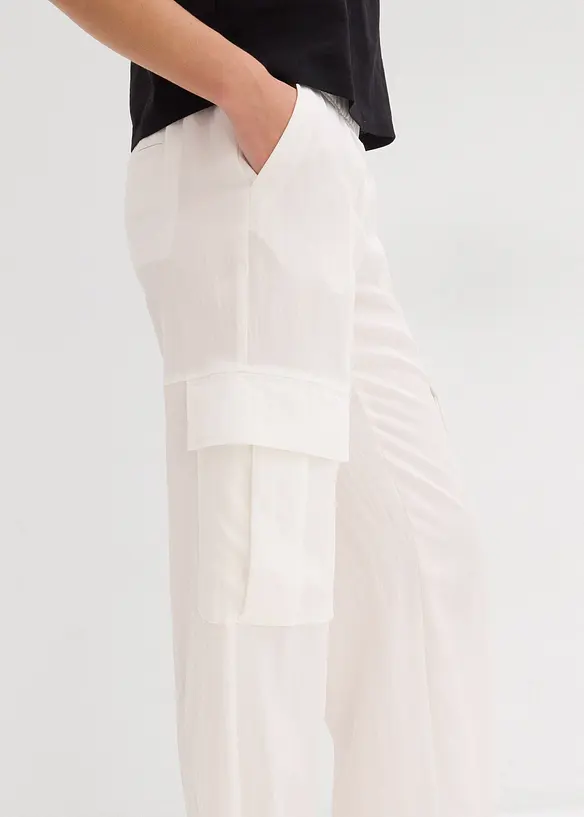 Pantalon cargo fluide en Lyocell mélangé, bonprix
