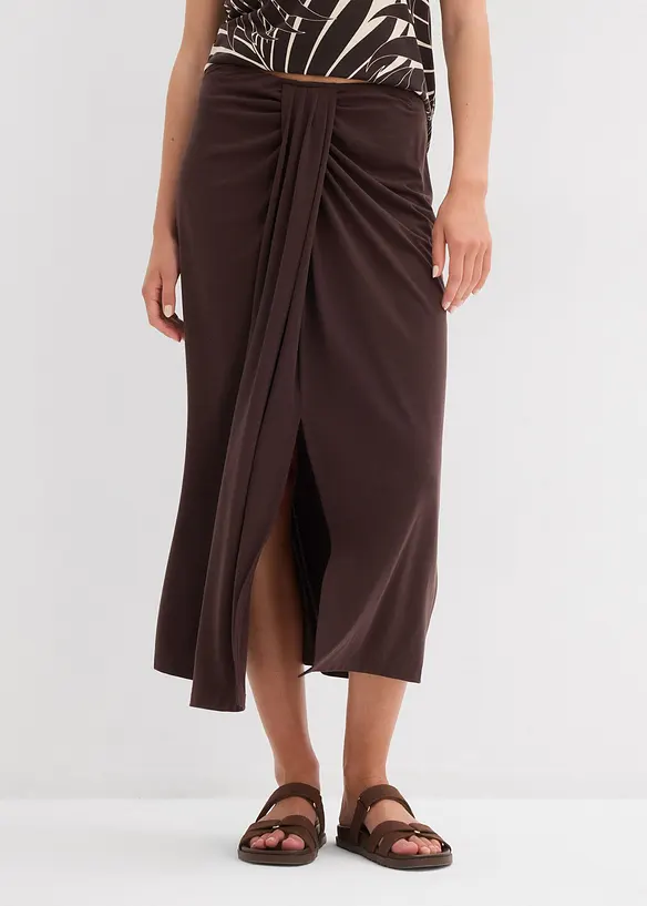 Jupe en jersey avec taille élastiquée, bonprix