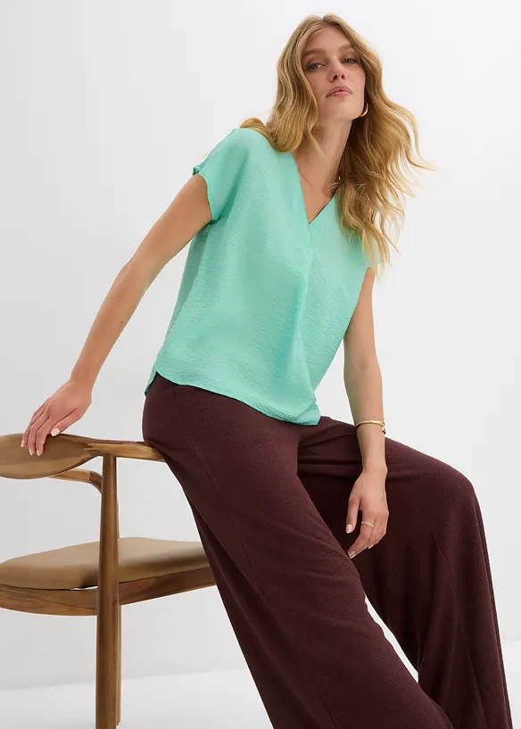 Blouse fluide en viscose m&eacute;lang&eacute;e, bonprix