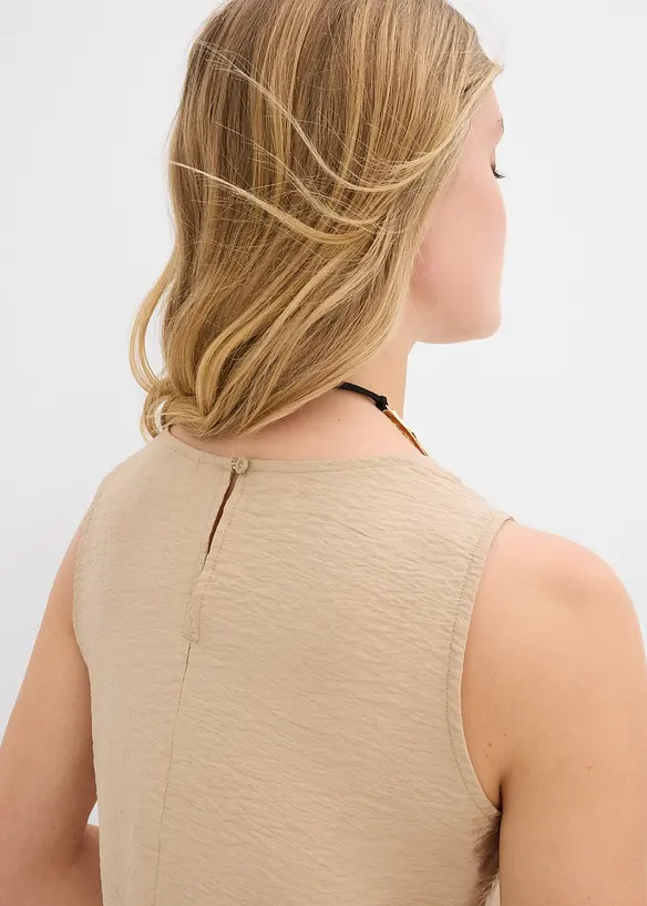 Top fluide sans manches en viscose mélangée, bonprix