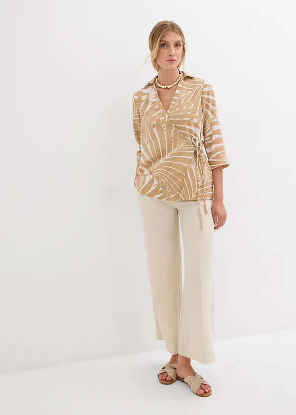 Blouse kimono aspect lin, bonprix