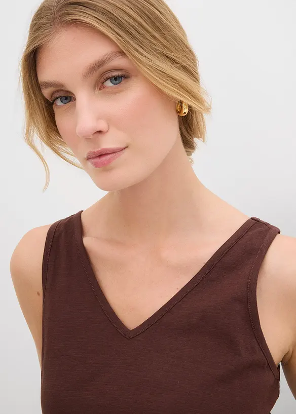 Lot de 2 débardeurs 100% coton, bonprix