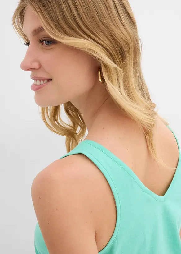 Lot de 2 débardeurs 100% coton, bonprix