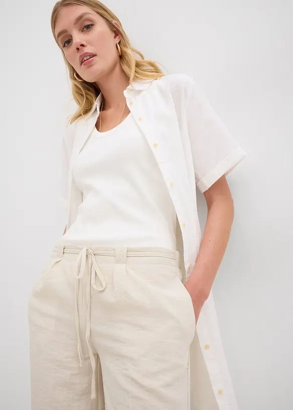 Jupe-culotte fluide en viscose mélangée, bonprix