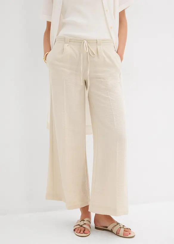Jupe-culotte fluide en viscose mélangée, bonprix