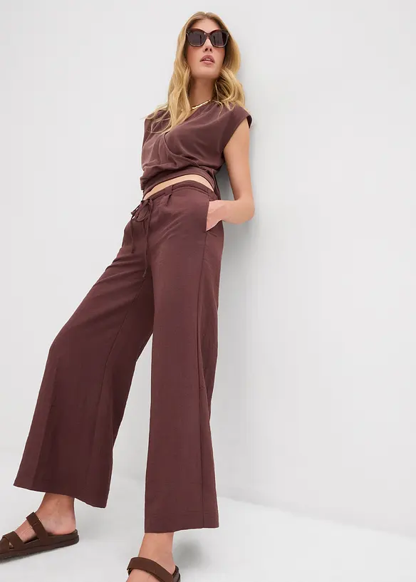 Jupe-culotte fluide en viscose mélangée, bonprix