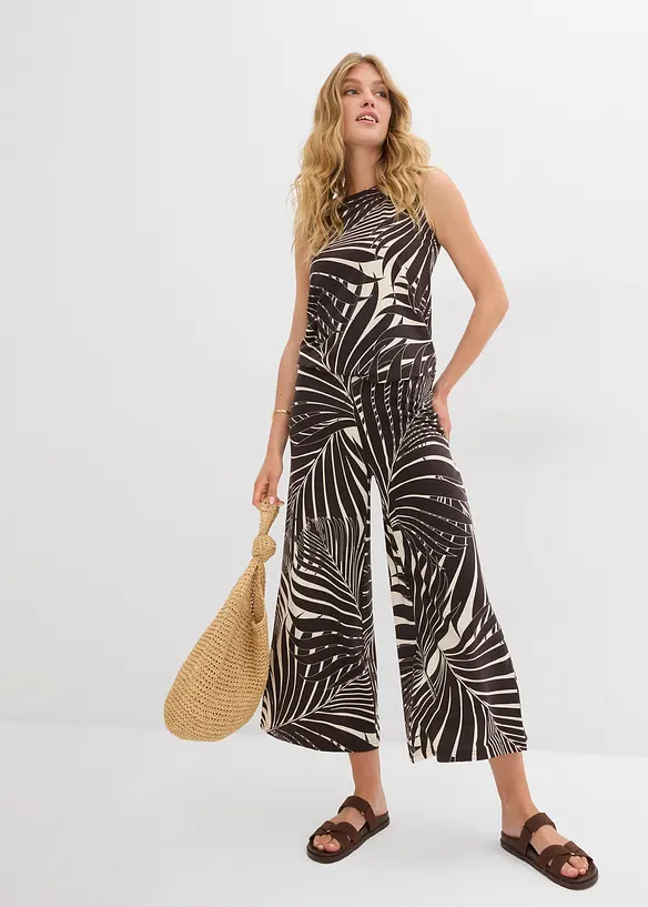 Jupe-culotte fluide en viscose mélangée, bonprix