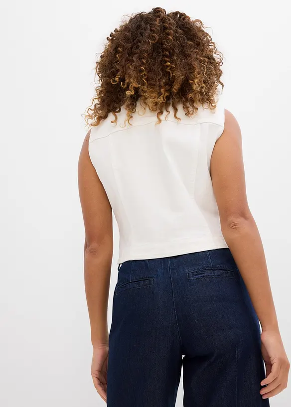 Gilet sans manches en jean extensible, bonprix