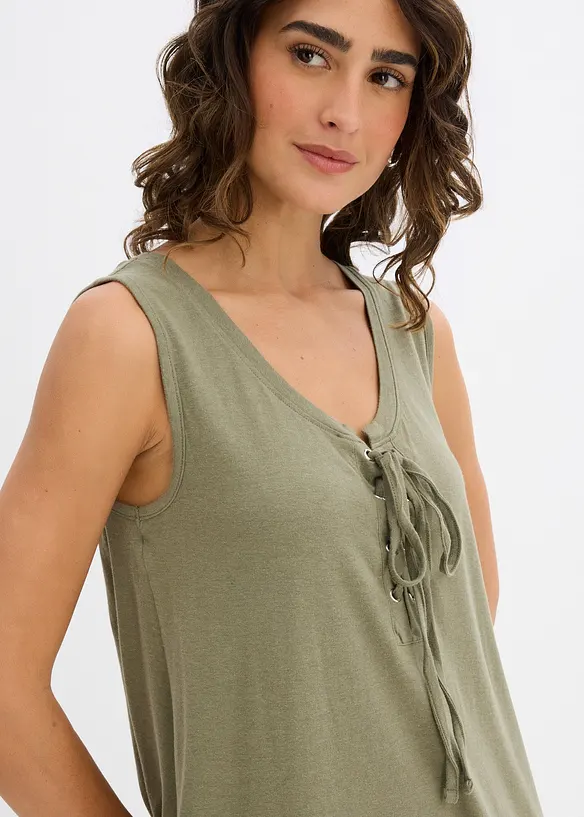 Robe en jersey à laçage, bonprix