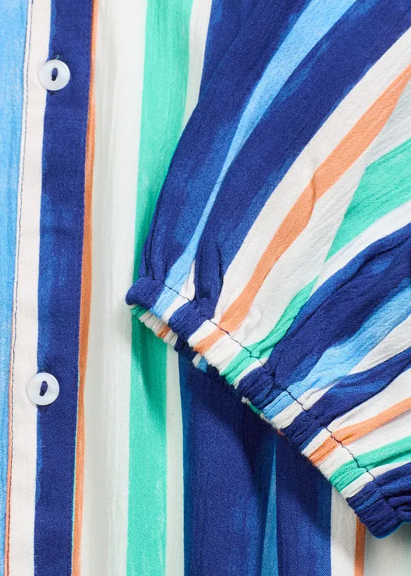 Robe caftan ray&eacute;e en viscose textur&eacute;e, bonprix