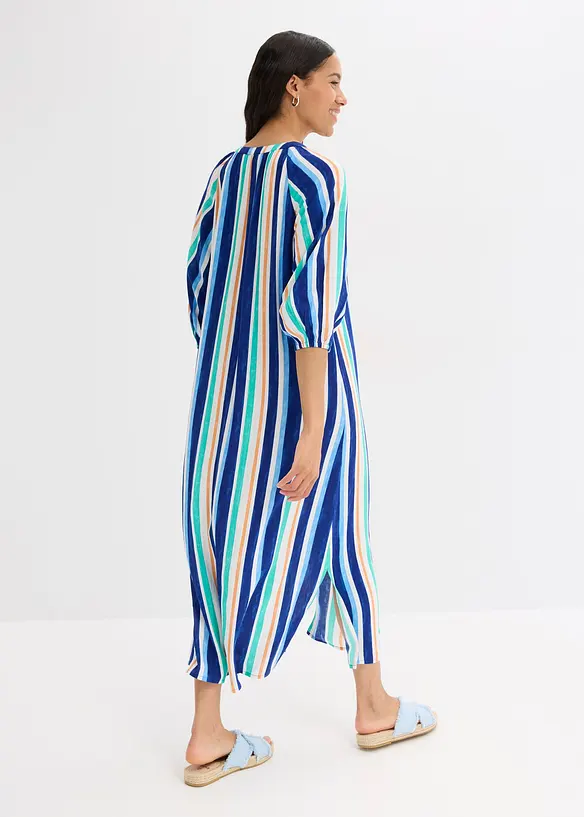 Robe caftan ray&eacute;e en viscose textur&eacute;e, bonprix