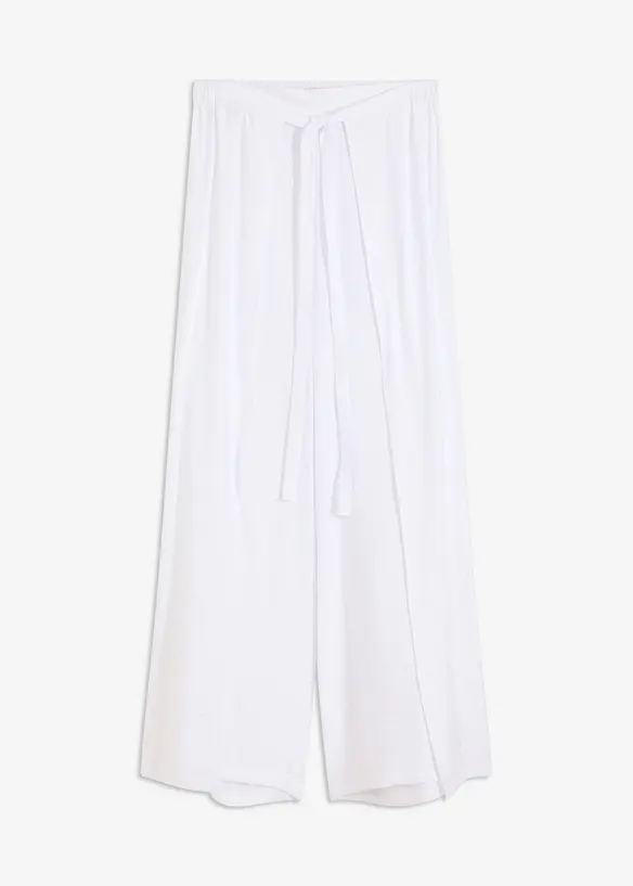Pantalon palazzo fluide en viscose mélangée, bonprix