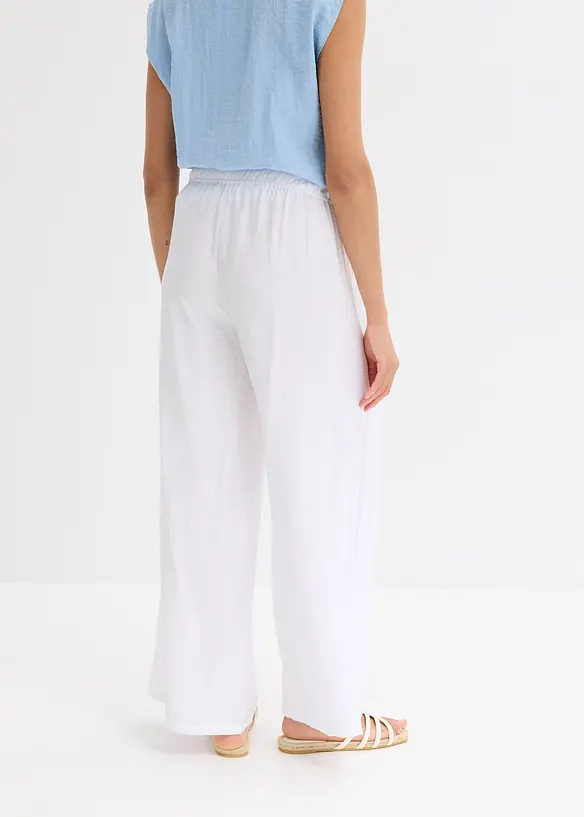 Pantalon palazzo fluide en viscose mélangée, bonprix